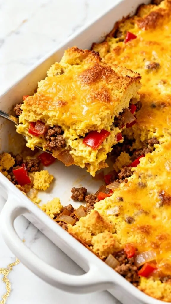 Cornbread and Sausage Breakfast Casserole