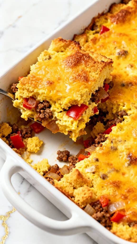 Cornbread and Sausage Breakfast Casserole