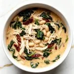 Crockpot Tuscan Chicken White Bean Soup