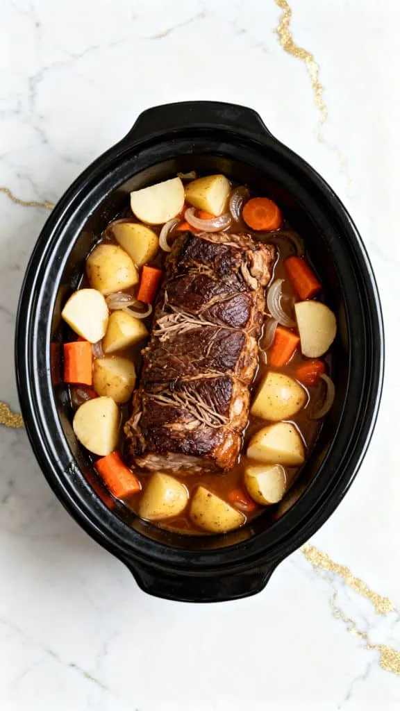 Slow Cooker Pork Tenderloin with Root Vegetables