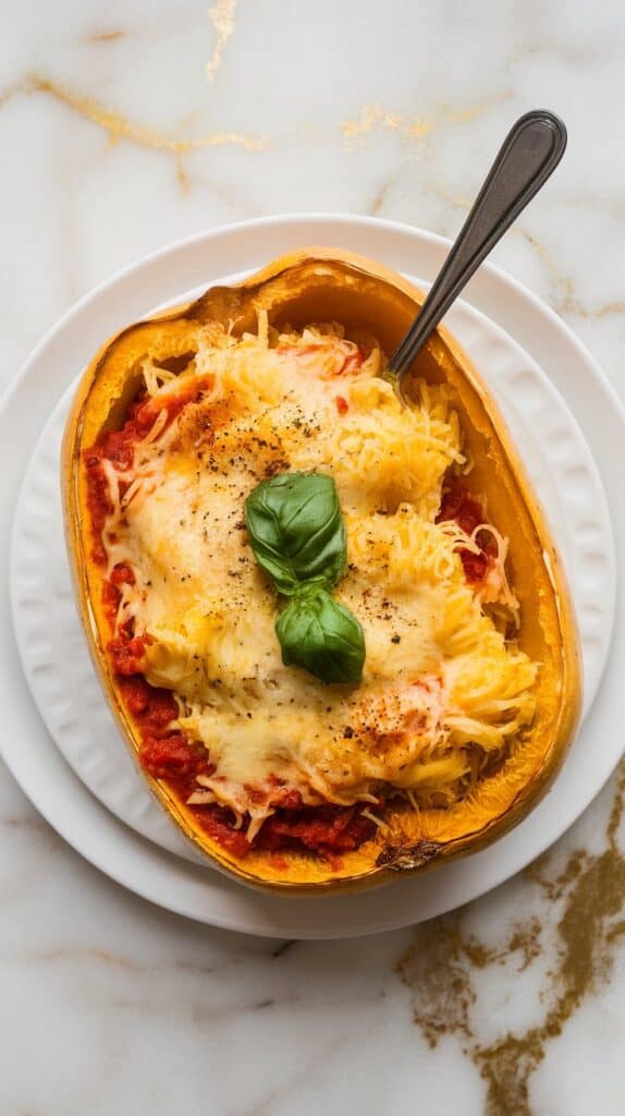 Baked Spaghetti Squash with Marinara Sauce