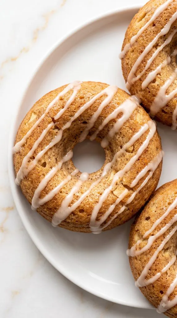 Baked Apple Donuts with Glaze