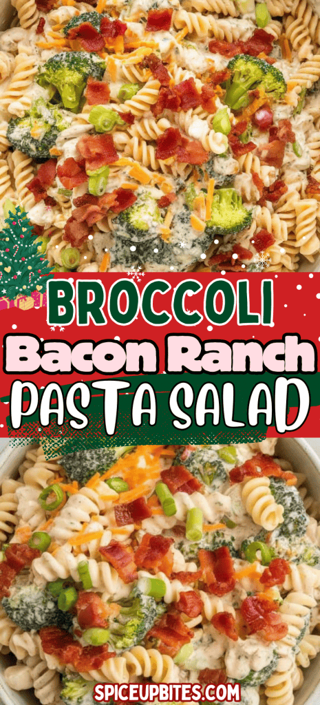 Broccoli Bacon Ranch Pasta Salad