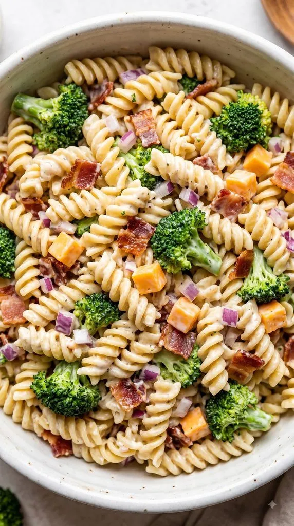 Broccoli Bacon Ranch Pasta Salad