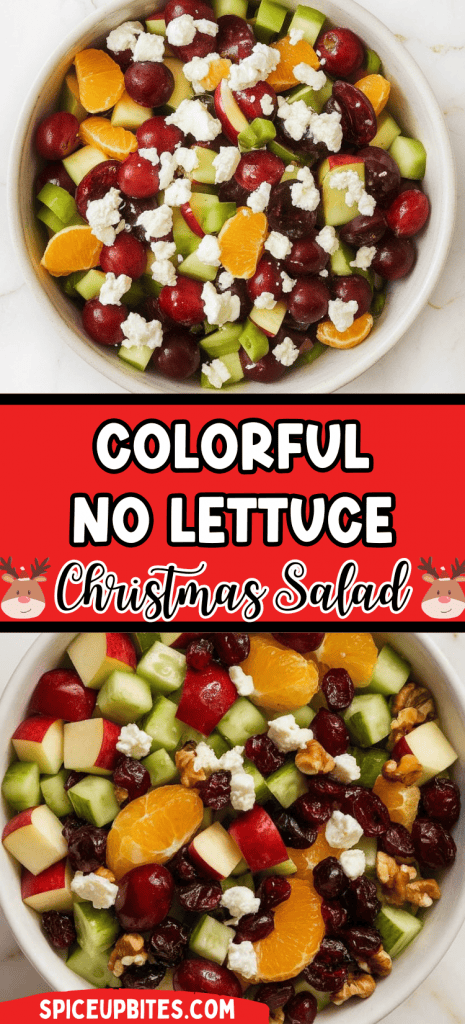 Colorful No Lettuce Christmas Salad