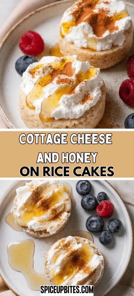 Cottage Cheese and Honey on Rice Cakes