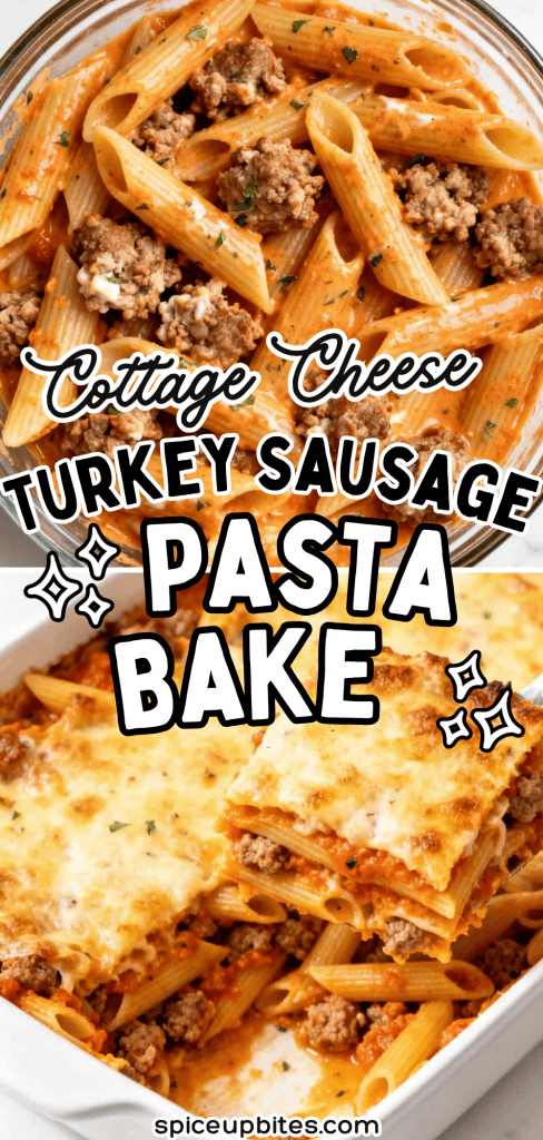 Cottage Cheese and Turkey Sausage Pasta Bake 7