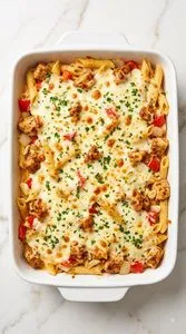 Cottage Cheese Cajun Chicken Pasta Bake
