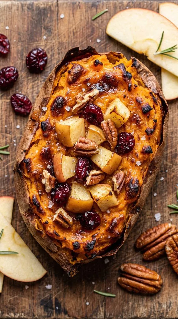 Cranberry Apple Twice-Baked Sweet Potatoes