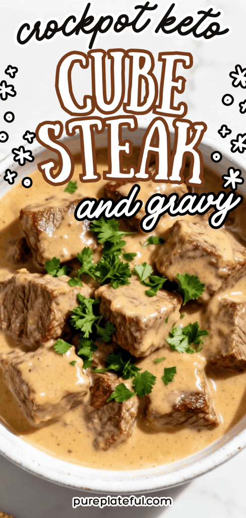 Crockpot Keto Cube Steak and Gravy 4