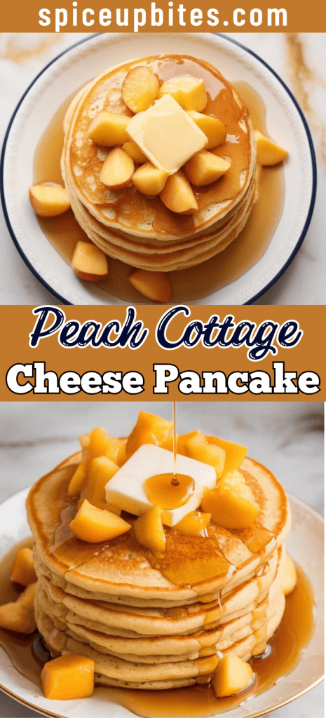 Peach Cottage Cheese Pancakes