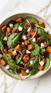 Cranberry Sweet Potato Goat Cheese Salad