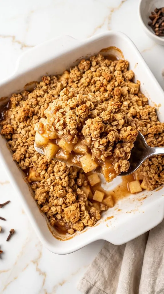 Healthy Chai Spice Apple Crumble