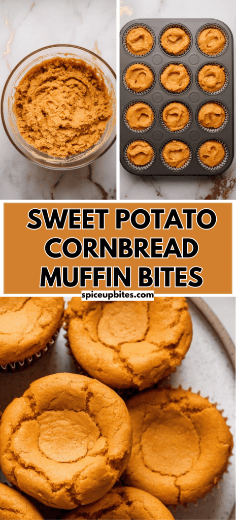 Sweet Potato Cornbread Muffin Bites