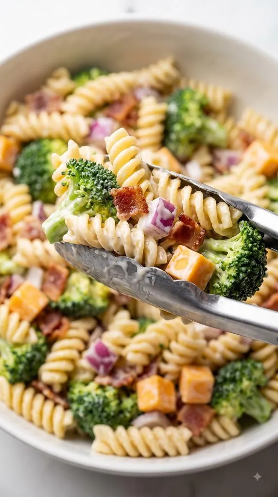 Broccoli Bacon Ranch Pasta Salad