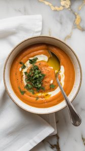 Cottage Cheese Carrot Ginger Soup