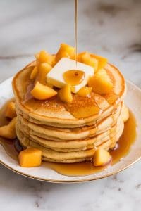 Peach Cottage Cheese Pancakes