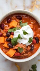 Crockpot Sweet Potato Turkey Chili