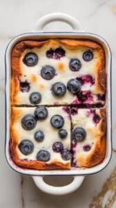 Blueberry Cottage Cheese Breakfast Casserole