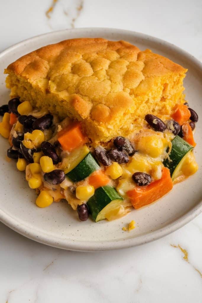 Three Sisters Casserole with Cornbread Topping