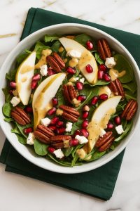 Christmas Salad with Honey Mustard Dressing