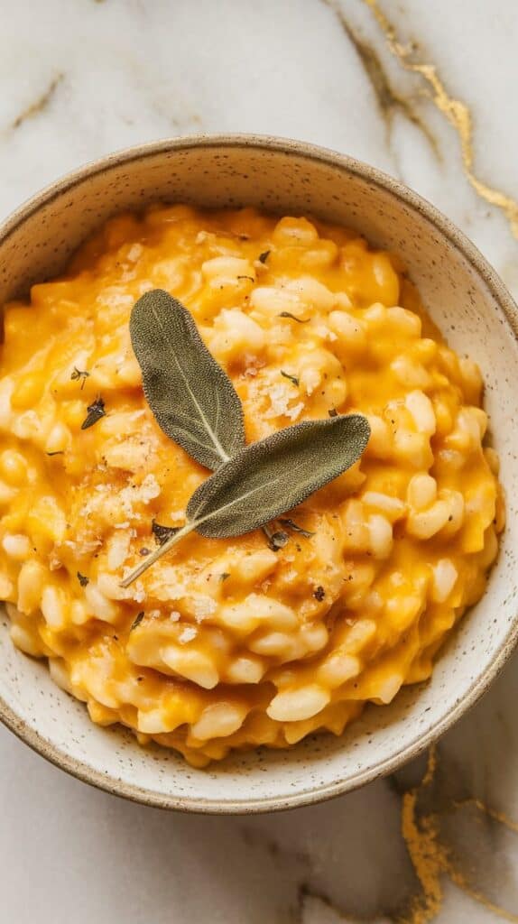 Roasted Butternut Squash Risotto With Crispy Sage