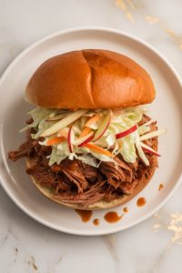 Apple Slaw Pulled Pork Sandwiches
