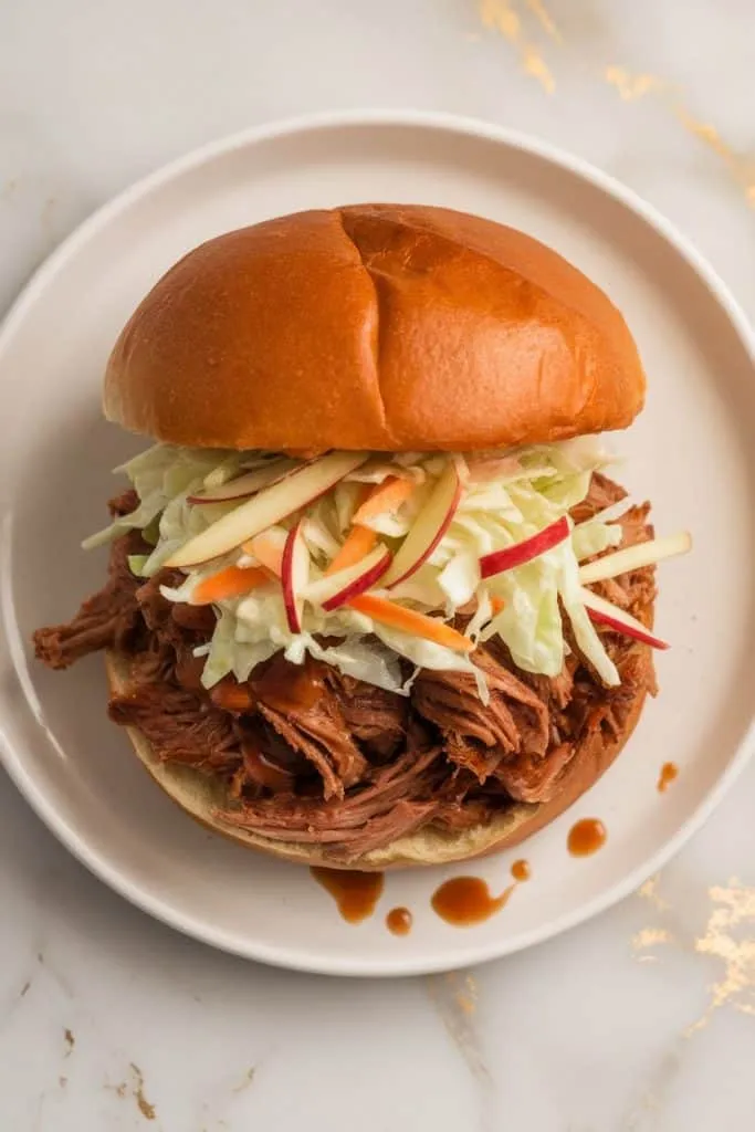 Apple Slaw Pulled Pork Sandwiches