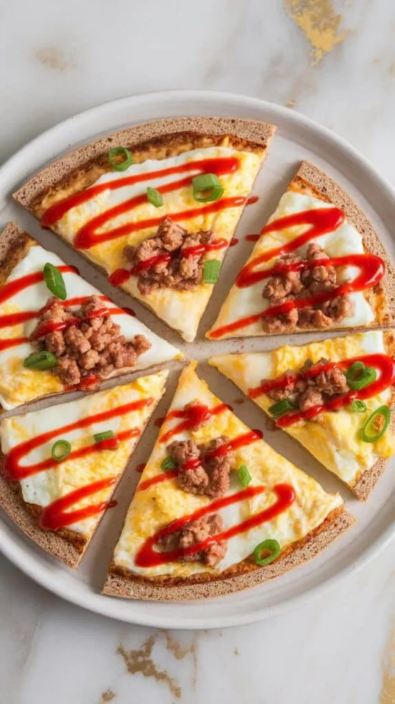 Cottage Cheese Breakfast Pizza