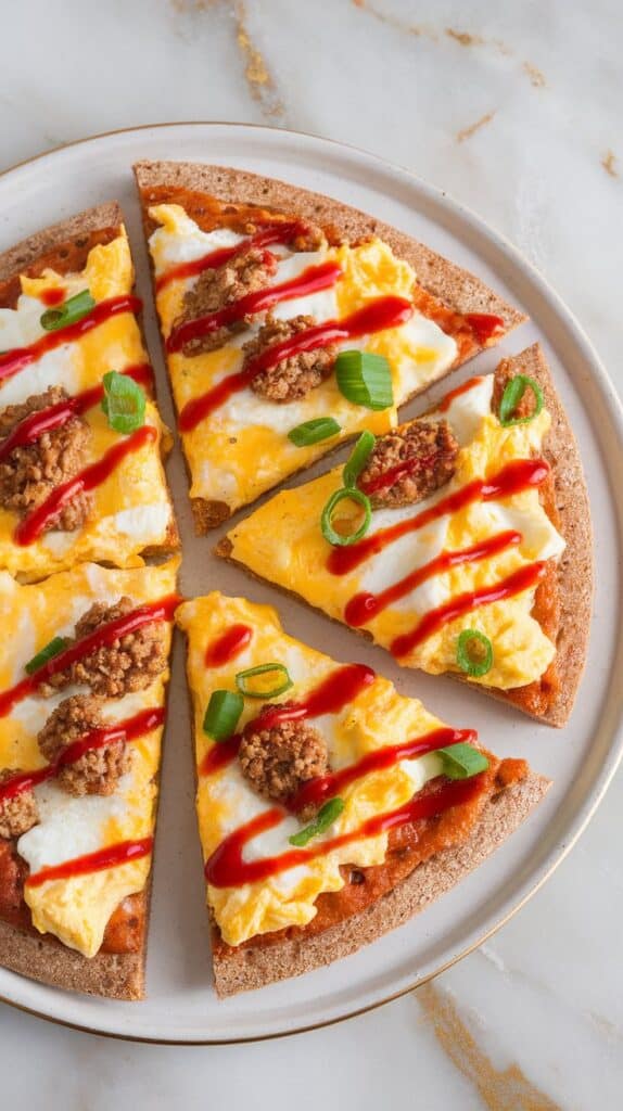 Cottage Cheese Breakfast Pizza