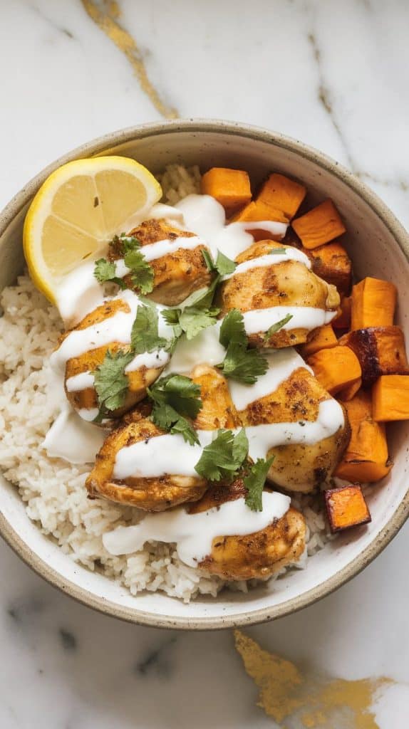 Chicken and Sweet Potato Rice Bowl