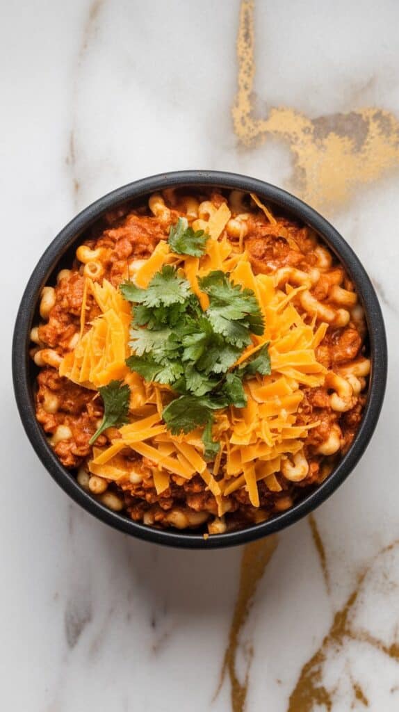 Crockpot Texas-Style One Pot Chili Mac