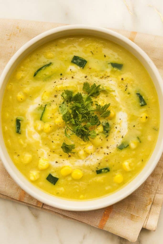 Cottage Cheese Zucchini Corn Chowder