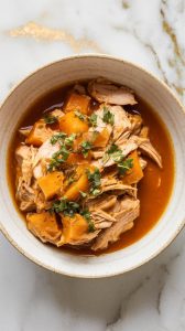 Crockpot Butternut Squash Apple Butter Chicken