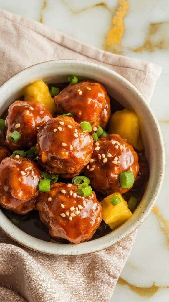 Crockpot Hawaiian Meatballs