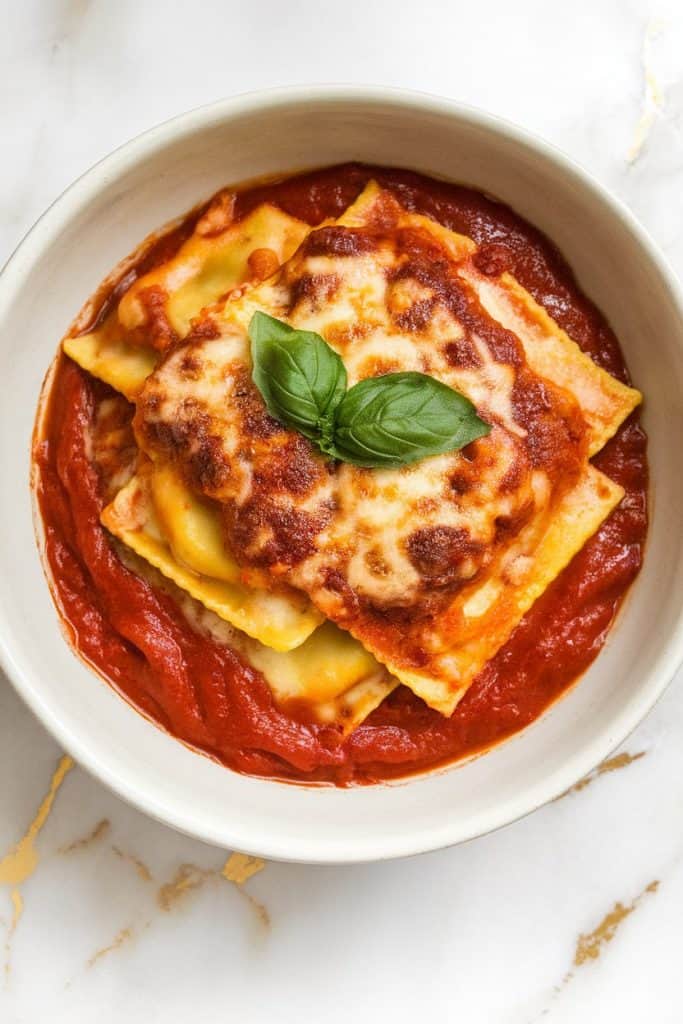 Ravioli Lasagna Bake With Ricotta Cheese