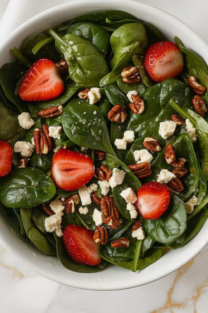 Strawberry Feta Spinach Salad Recipe