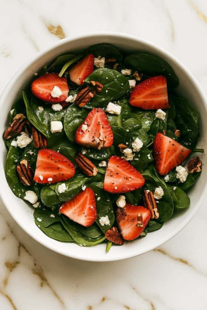 Strawberry Feta Spinach Salad Recipe