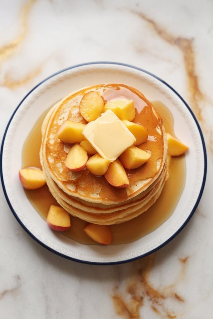 Peach Cottage Cheese Pancakes