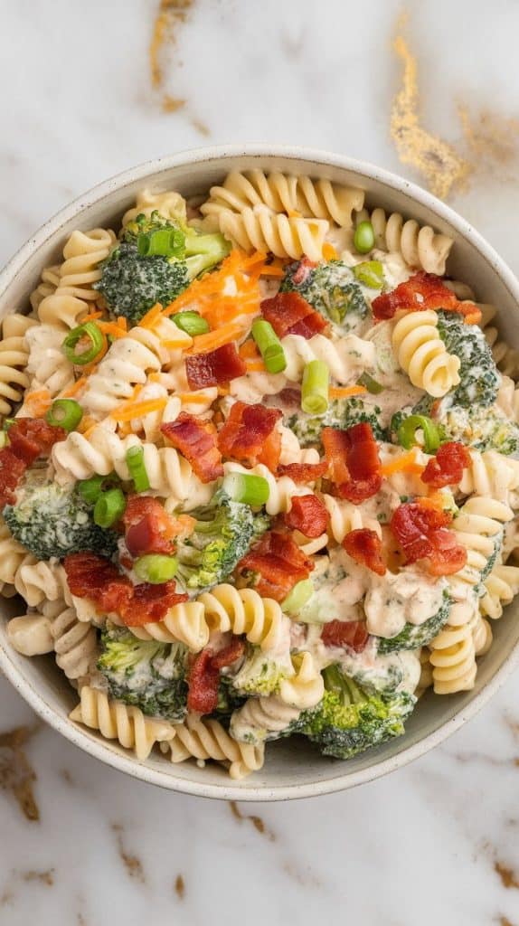 Broccoli Bacon Ranch Pasta Salad