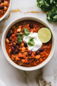 Vegetarian Three-Bean Chili