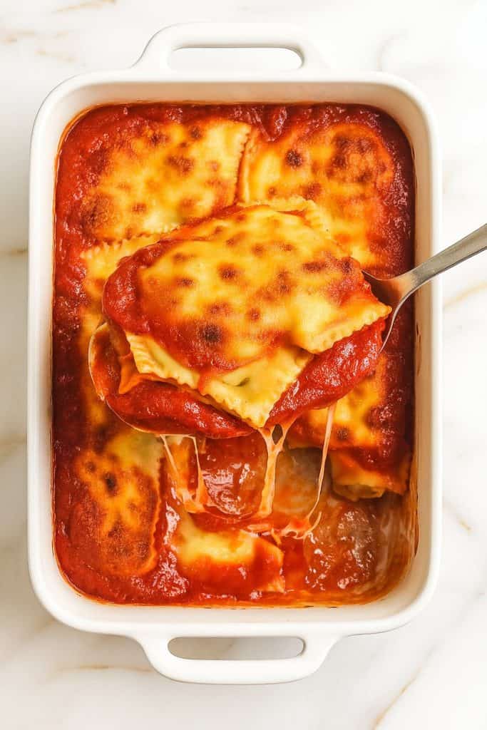 Ravioli Lasagna Bake With Ricotta Cheese