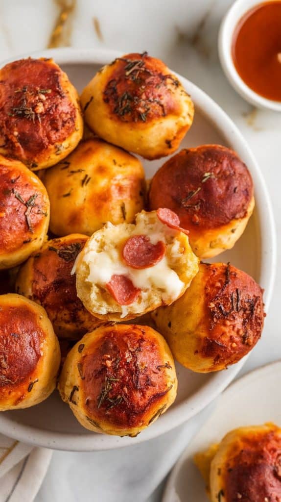 Pizza Stuffed Bagel Bombs