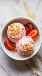 Strawberry Cheesecake Cottage Cheese Ice Cream