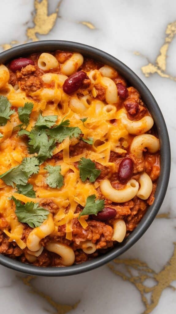 Crockpot Texas-Style One Pot Chili Mac