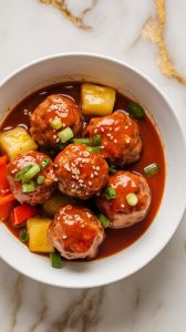 Crockpot Sweet and Sour Meatballs