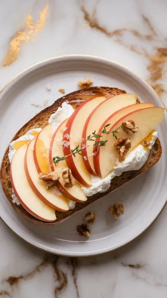 Apple and Honey Burrata Toast