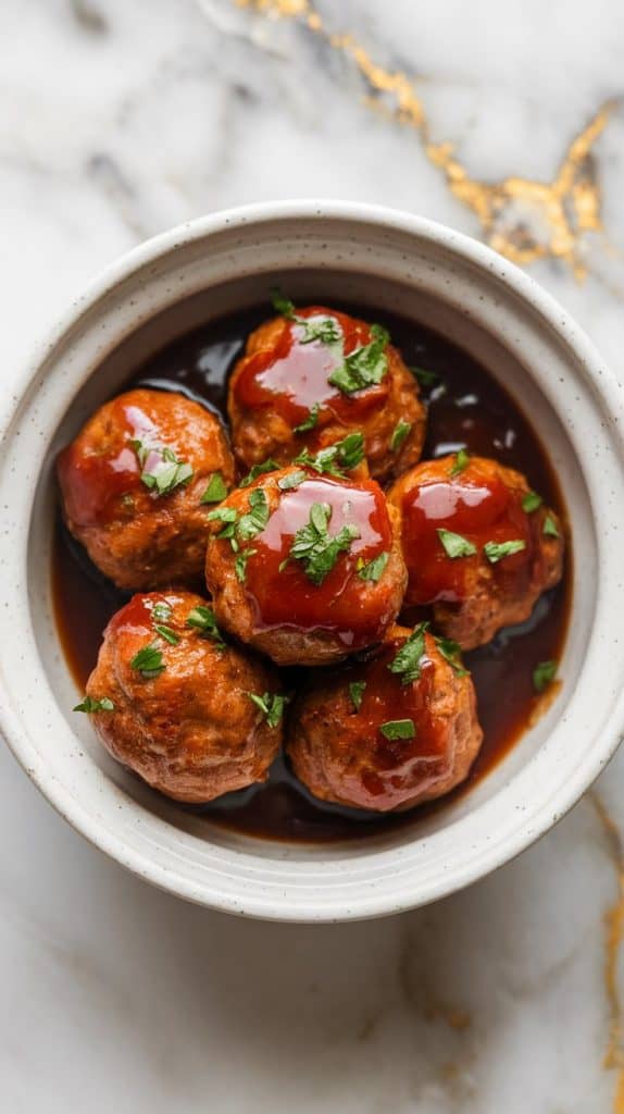 Honey BBQ Crockpot Meatballs