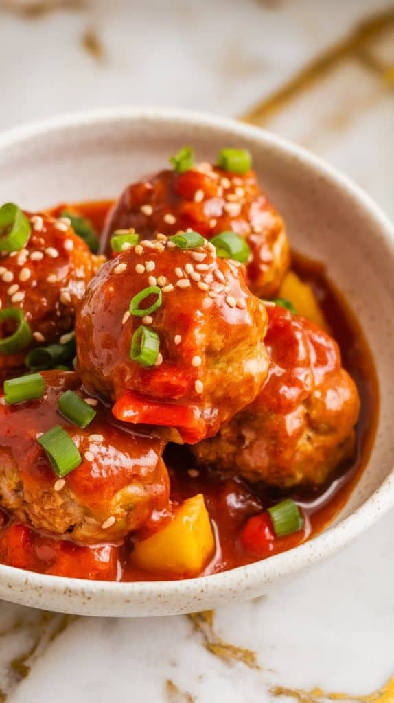 Crockpot Sweet and Sour Meatballs