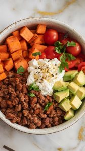Cozy Cottage Cheese Beef & Sweet Potato Bowl